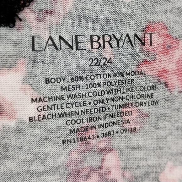 NWT Lane Bryant Top V-Neck with Mesh Detail - Picture 7 of 7